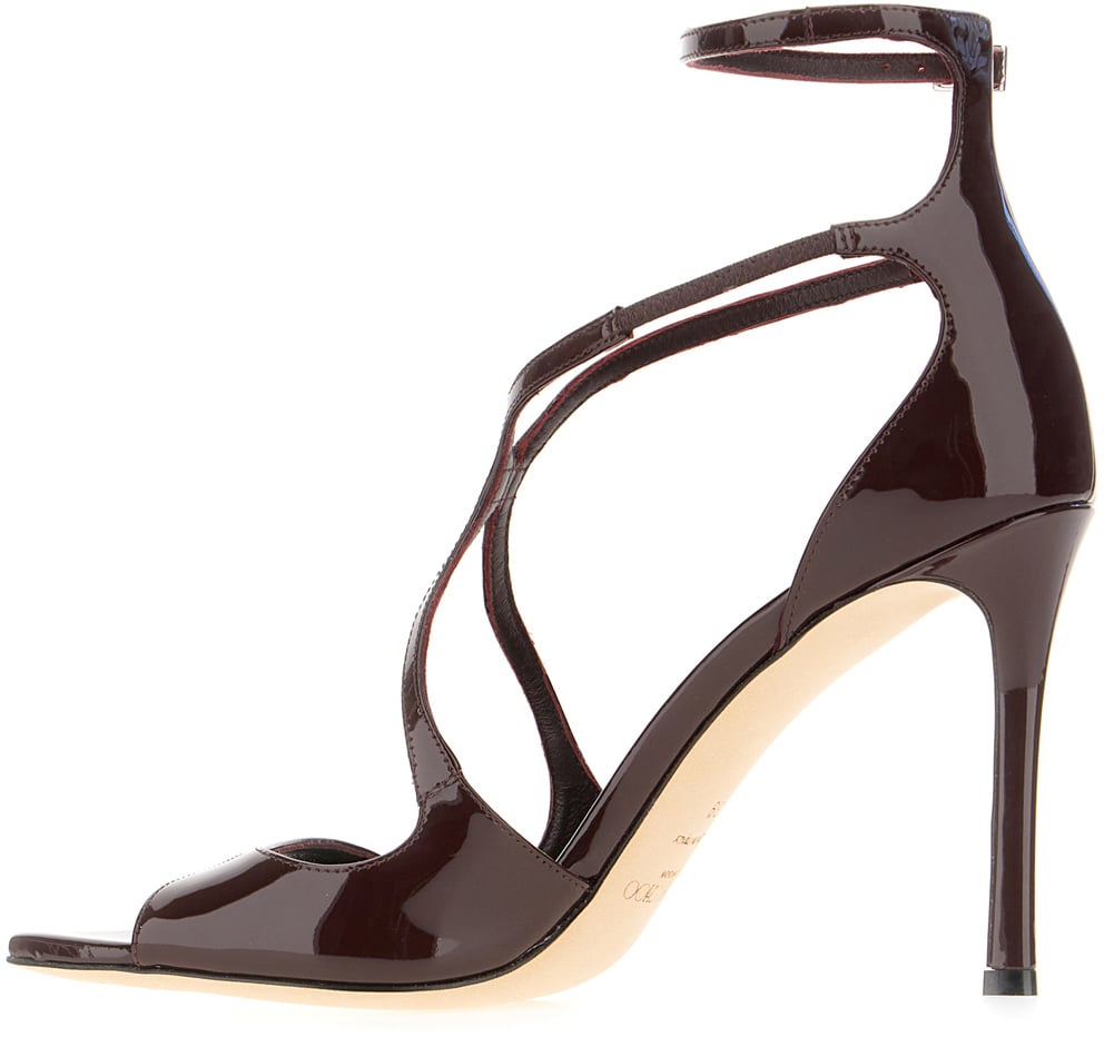 Jimmy Choo Aubergine leather Azia sandals Paars