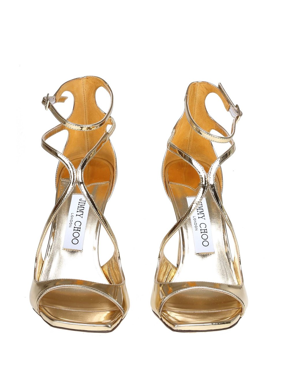 Jimmy Choo Jimmy choo sandal azia 95 in metallic leather color gold Goud