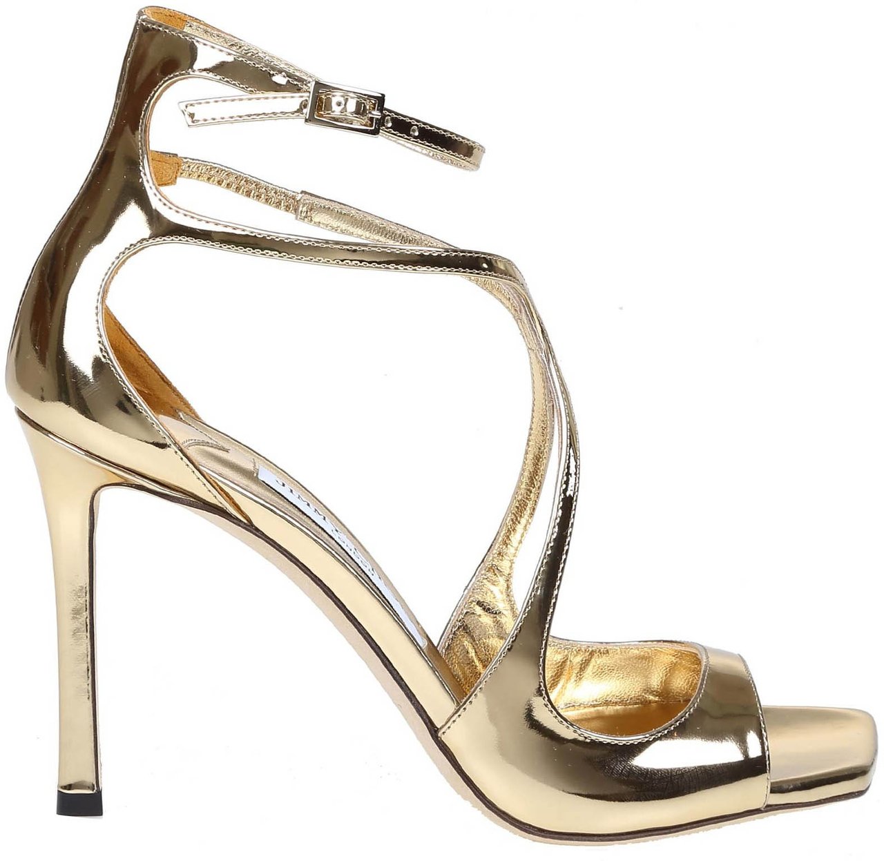 Jimmy Choo Jimmy choo sandal azia 95 in metallic leather color gold Goud