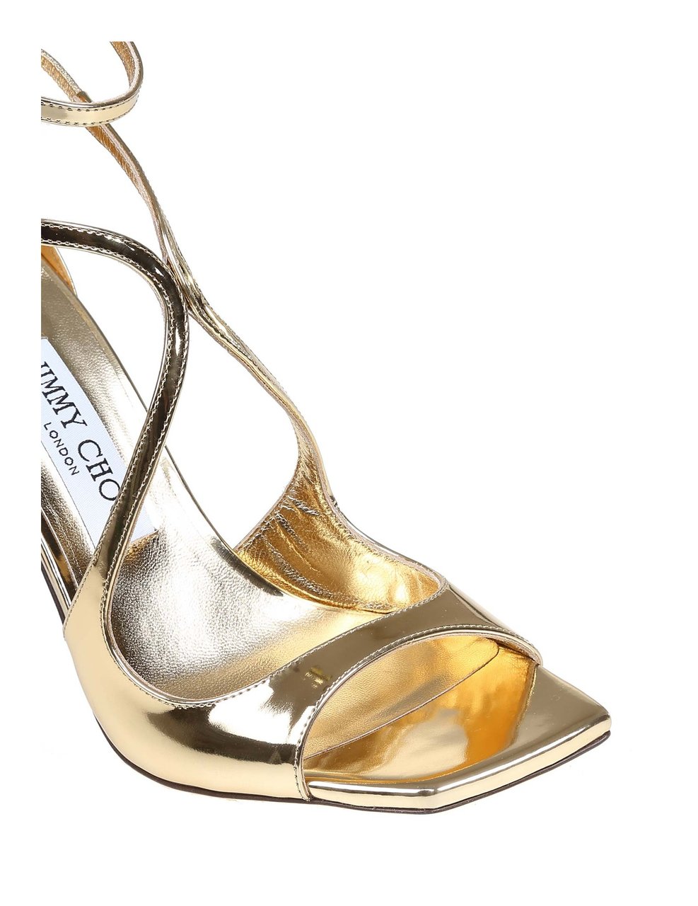 Jimmy Choo Jimmy choo sandal azia 95 in metallic leather color gold Goud