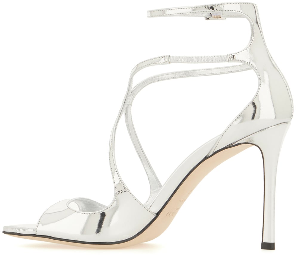 Jimmy Choo Jimmy Choo Silver leather Azia 95 sandals Zilver