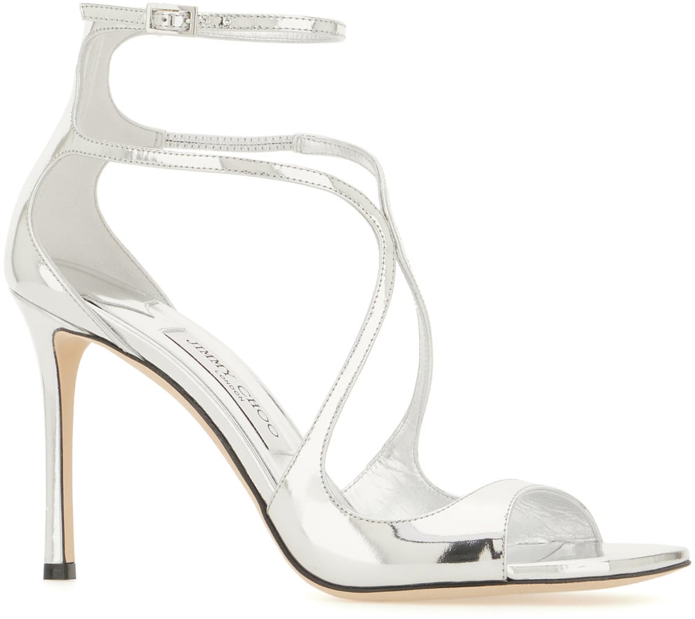 Jimmy Choo Jimmy Choo Silver leather Azia 95 sandals Zilver
