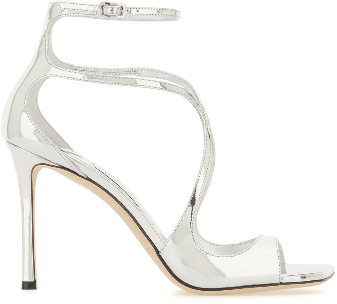 Jimmy Choo Jimmy Choo Silver leather Azia 95 sandals Zilver