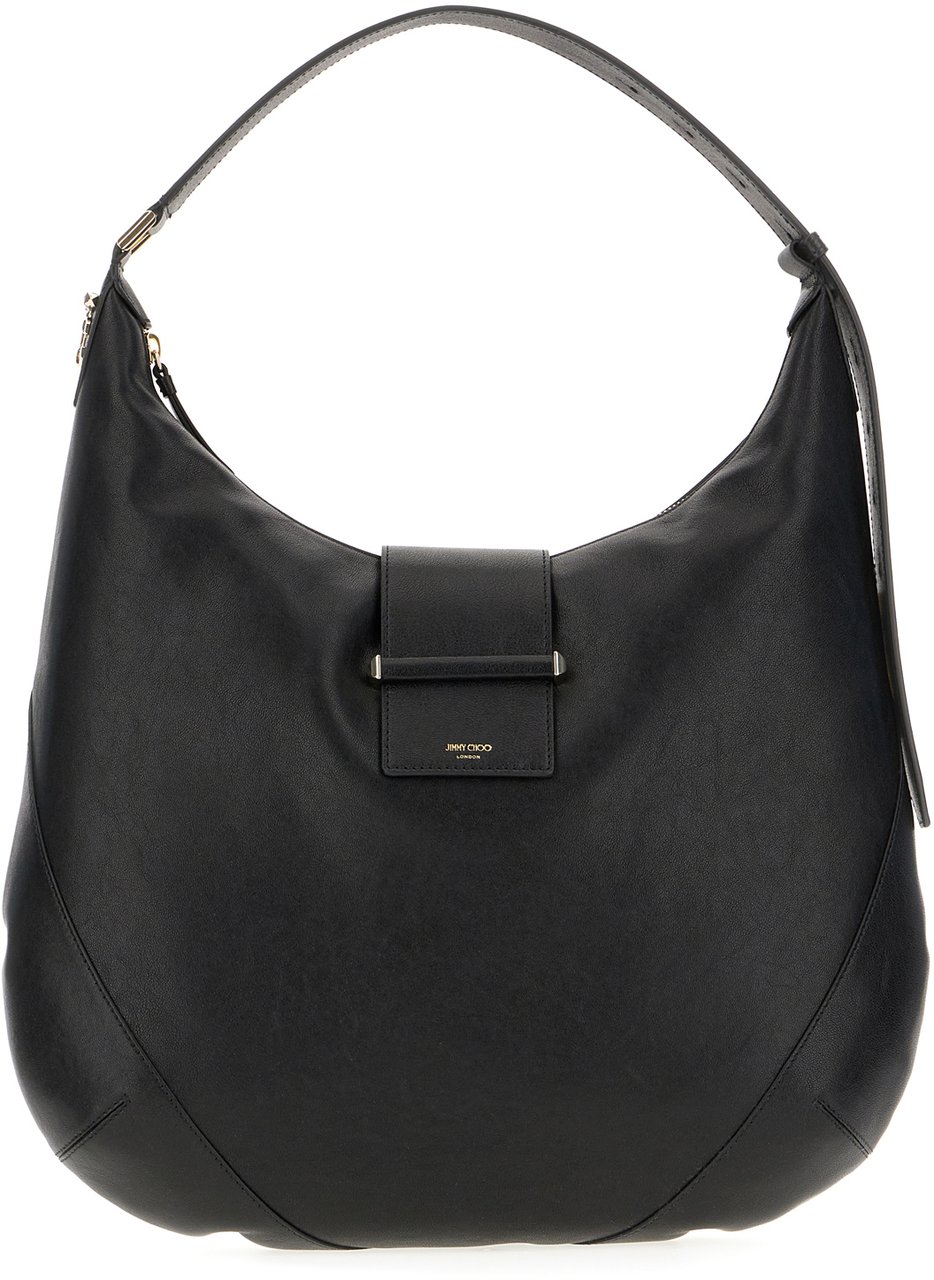 Jimmy Choo Jimmy Choo Black leather shoulder bag Zwart