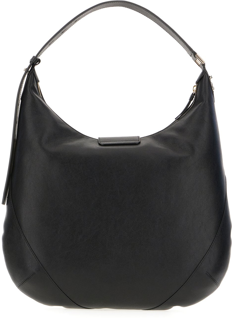 Jimmy Choo Jimmy Choo Black leather shoulder bag Zwart
