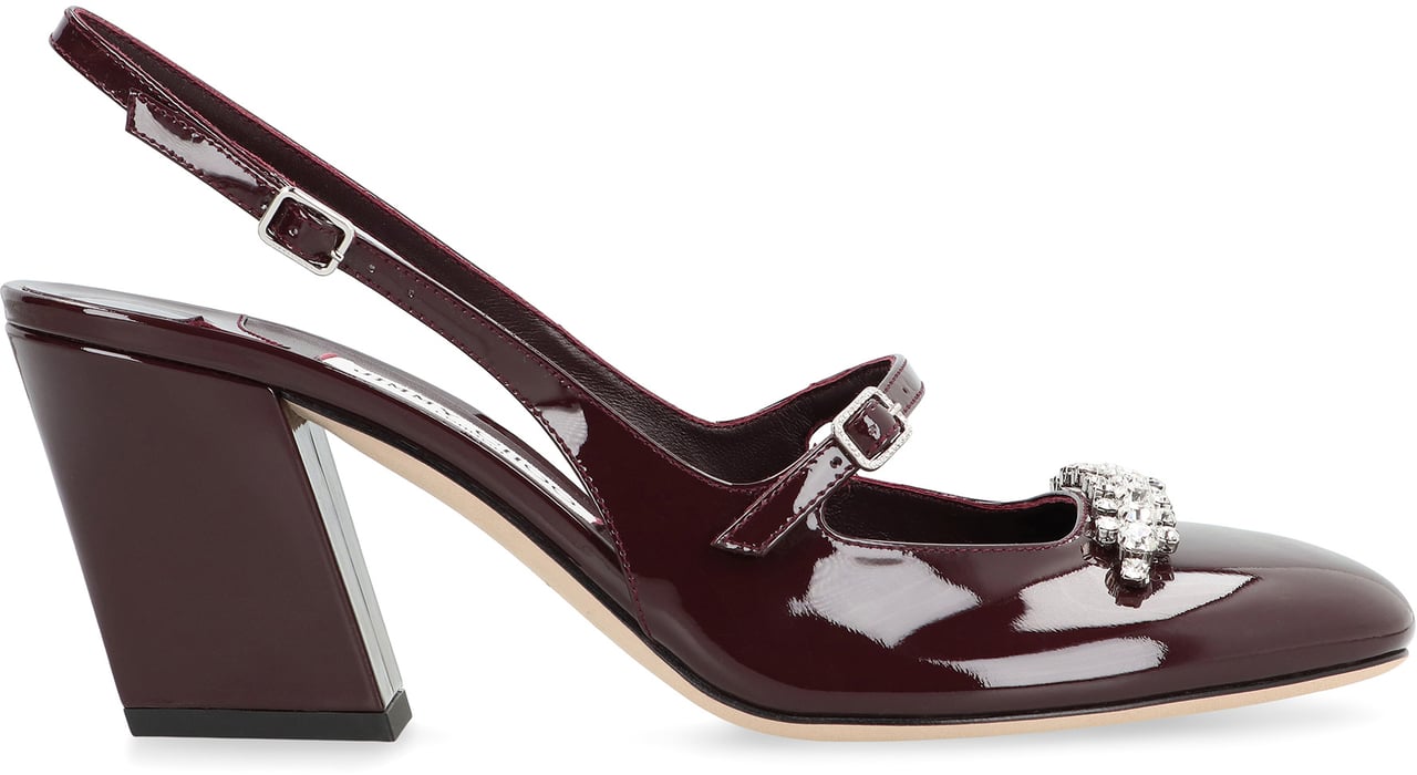 Jimmy Choo Belinda patent leather slingback pumps Rood
