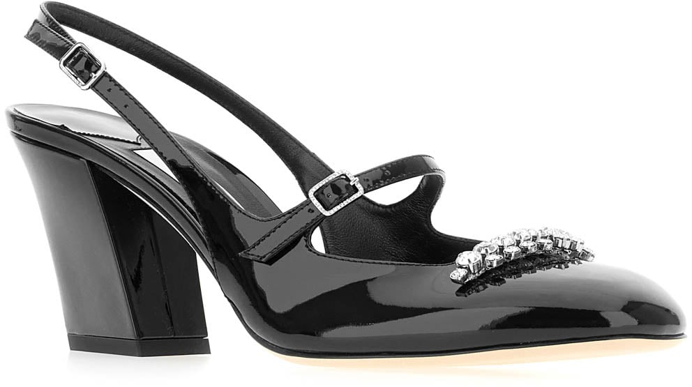 Jimmy Choo Jimmy Choo Black leather Belinda pumps Zwart