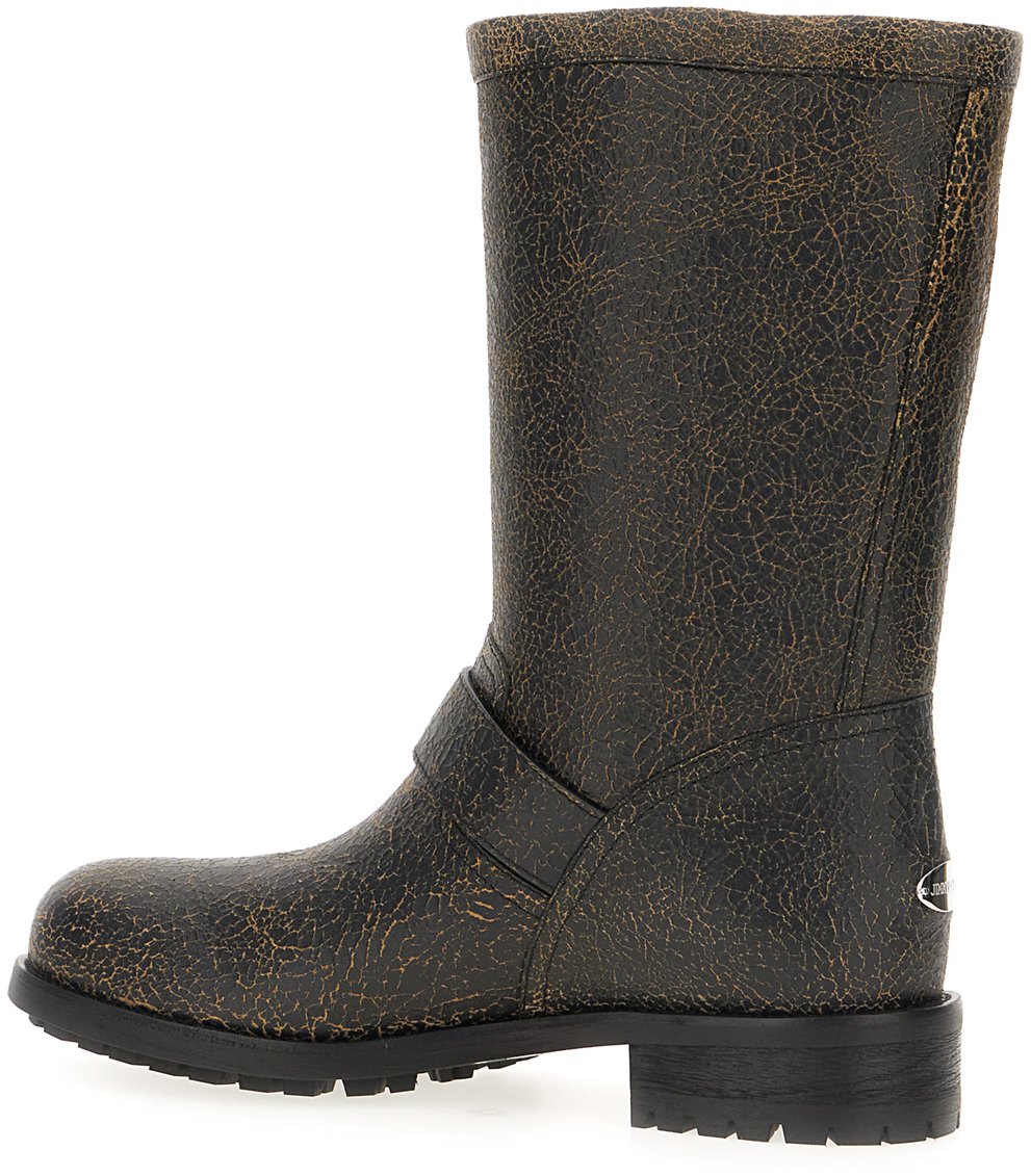 Jimmy Choo Black leather boots Zwart