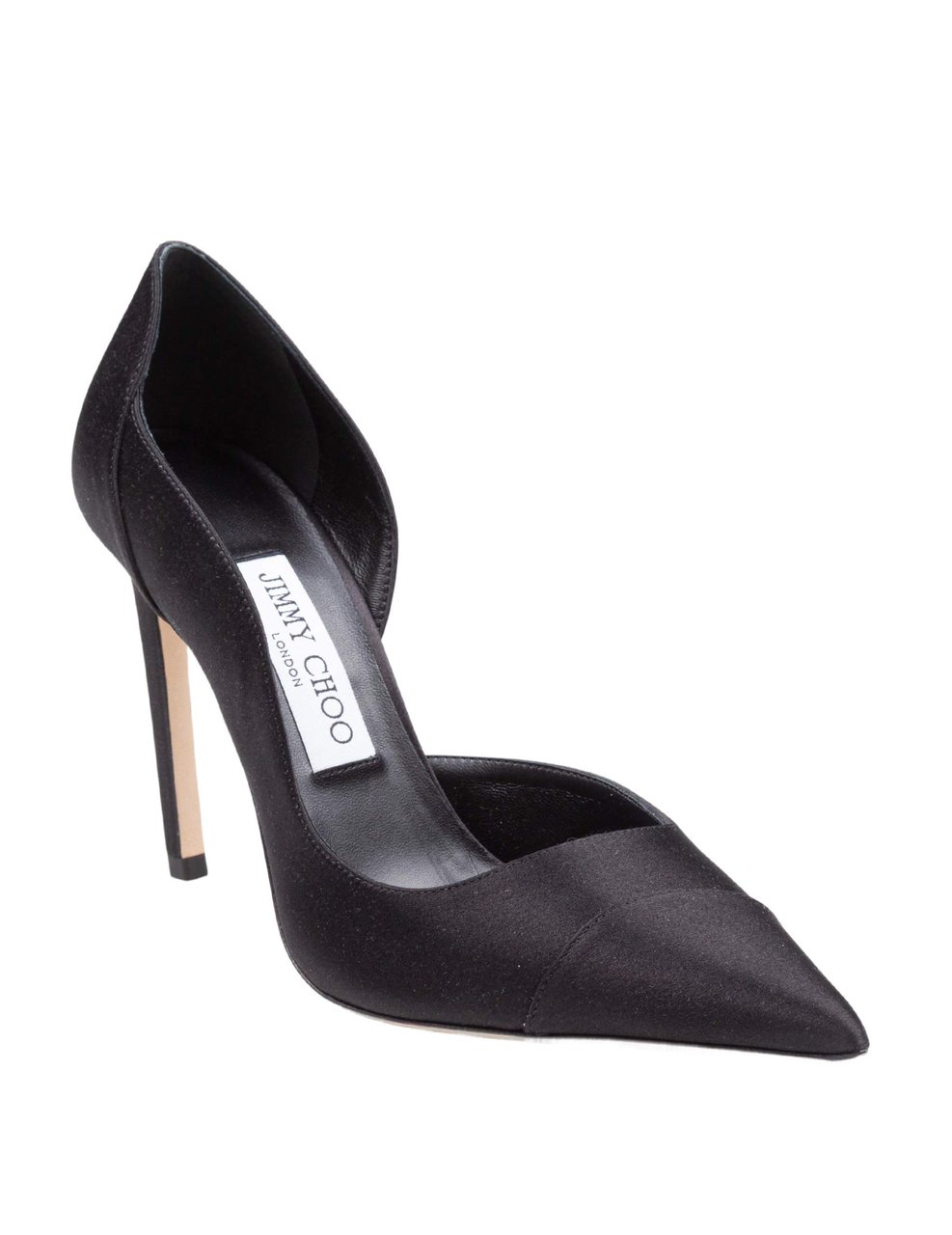 Jimmy Choo Jimmy choo brigitte 100 sta satin pump, black Zwart