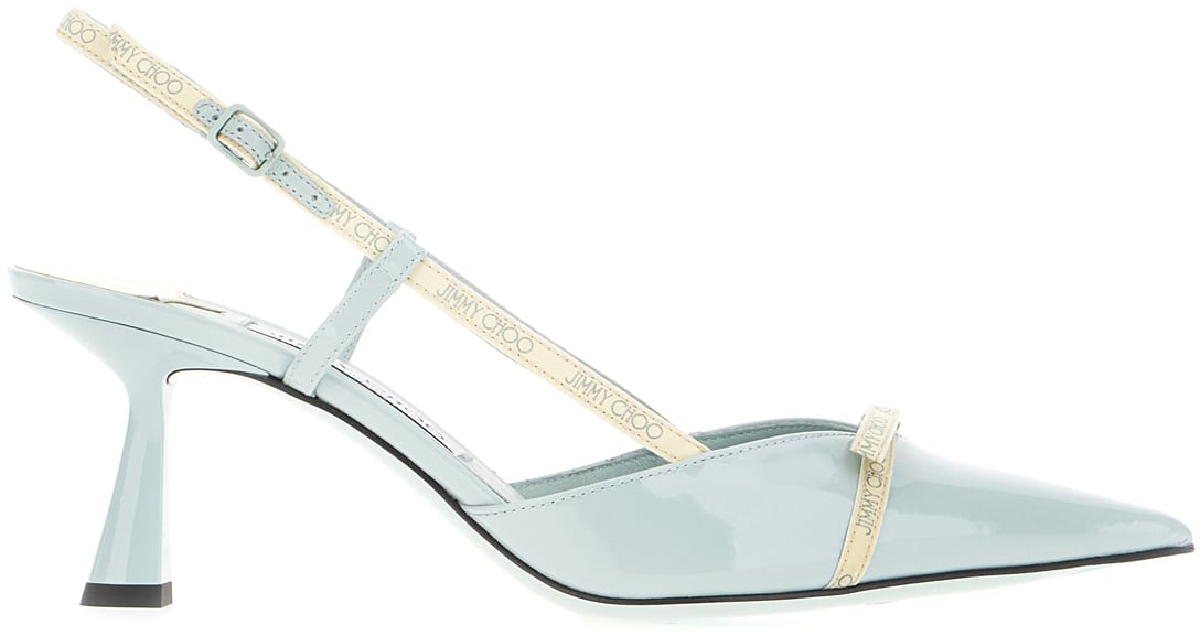 Jimmy Choo Jimmy Choo Pastel light blue leather Camila pumps Lichtblauw