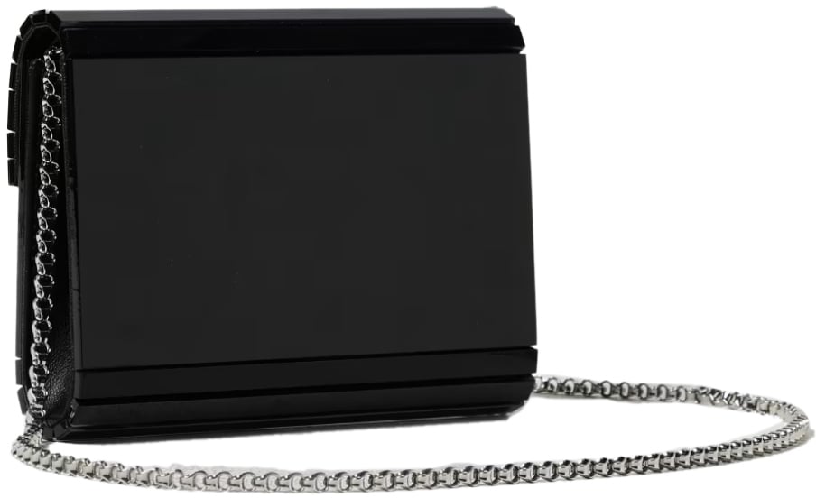 Jimmy Choo Candy Logo Clutch Shoulder Bag Zwart