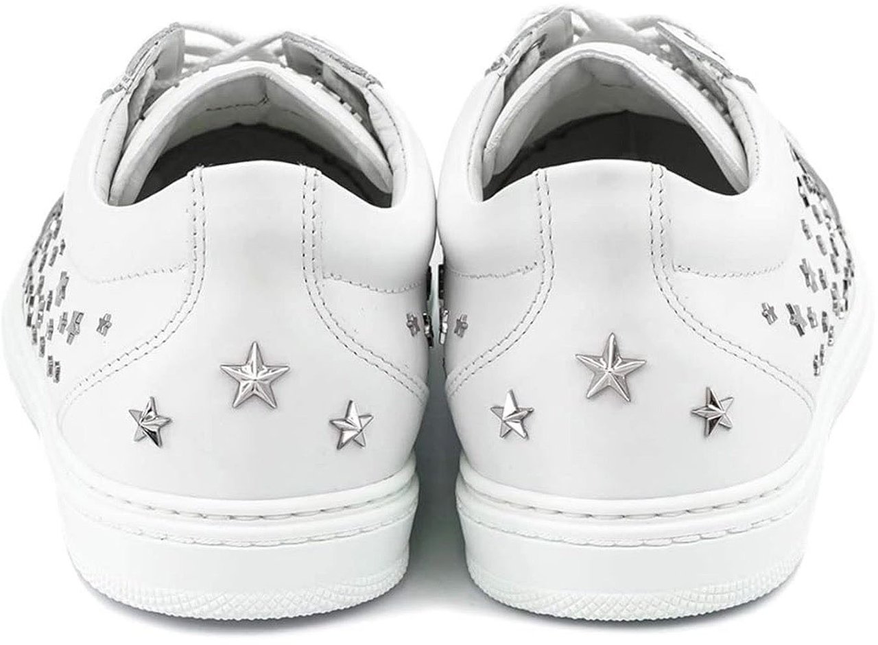 Jimmy Choo Jimmy Choo Cash Star Leather Sneakers Wit