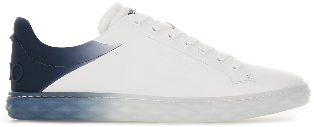 Jimmy Choo Jimmy Choo White leather Diamond Light sneakers Wit