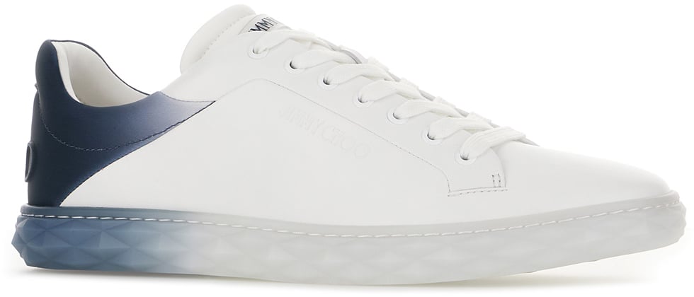 Jimmy Choo Jimmy Choo White leather Diamond Light sneakers Wit
