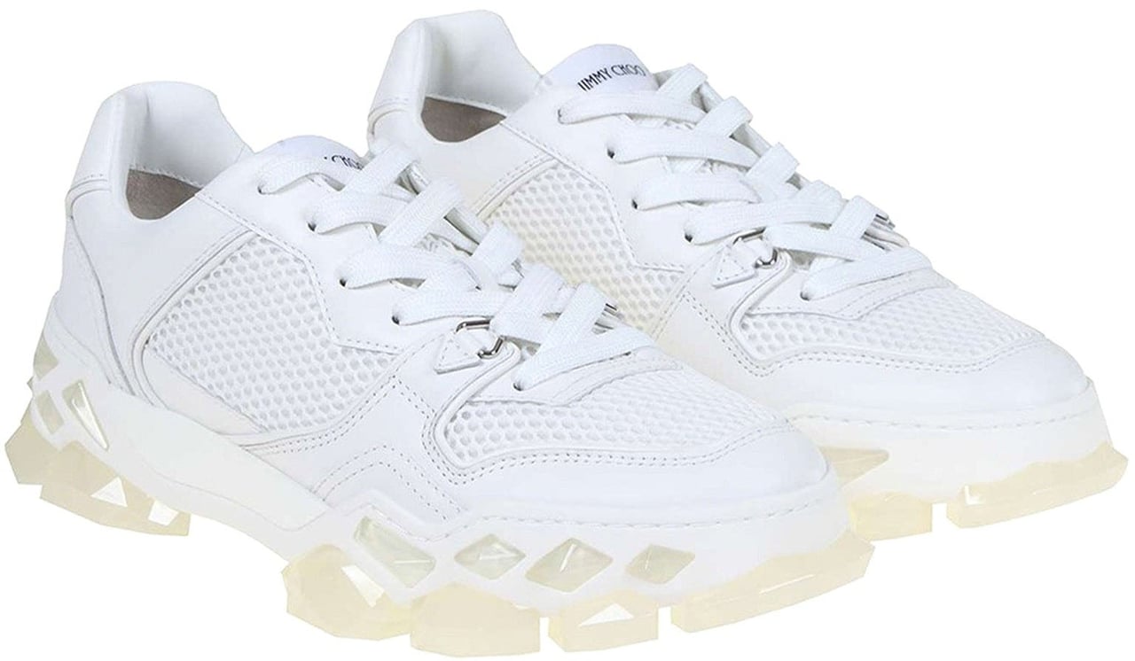 Jimmy Choo Jimmy Choo Diamond Leather Sneakers Wit