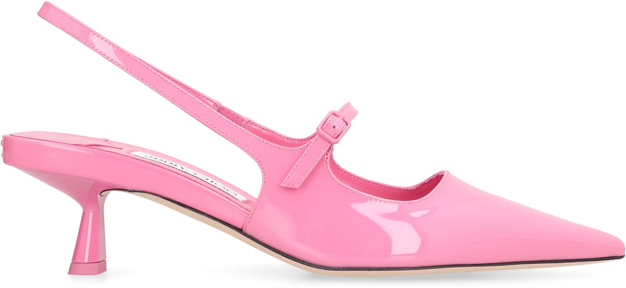 Jimmy Choo Didi Patent leather slingback pumps Roze