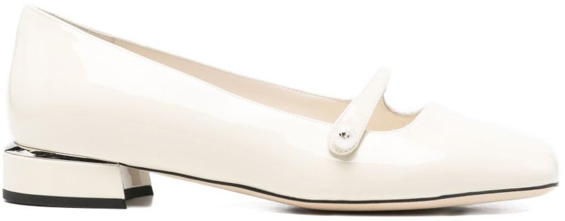 Jimmy Choo Flat Shoes White Wit