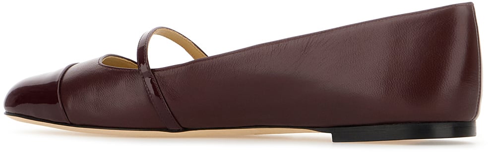 Jimmy Choo Jimmy Choo Black nappa leather Elisa ballerinas Rood