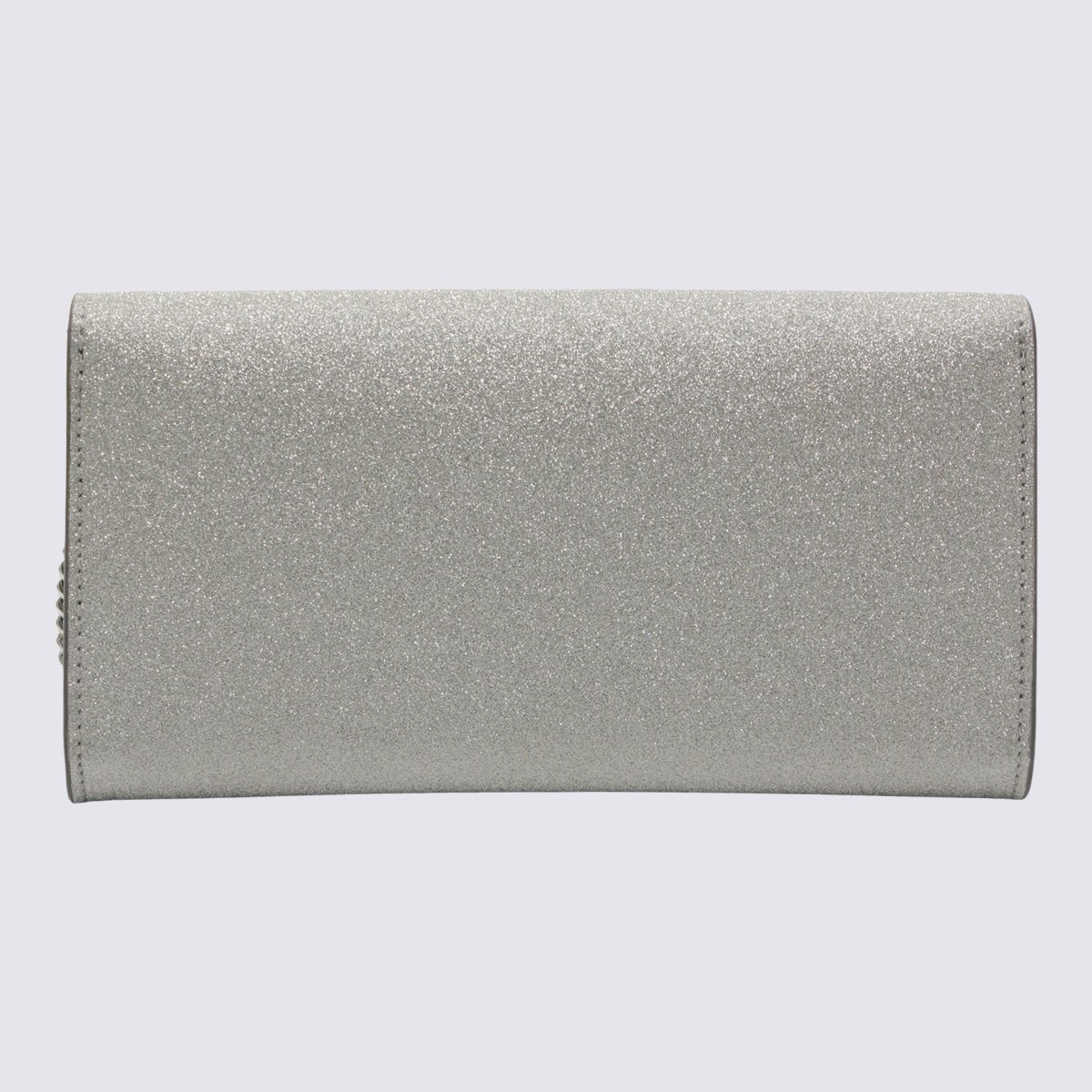 Jimmy Choo Rectangular Silver Bag With Metallic V-Shape Accent Grijs