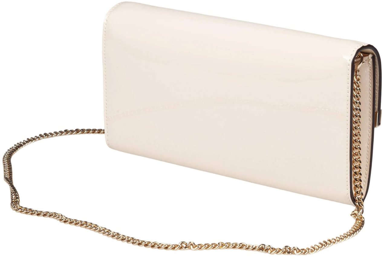 Jimmy Choo Jimmy choo emmie pat patent leather clutch, milk color Beige