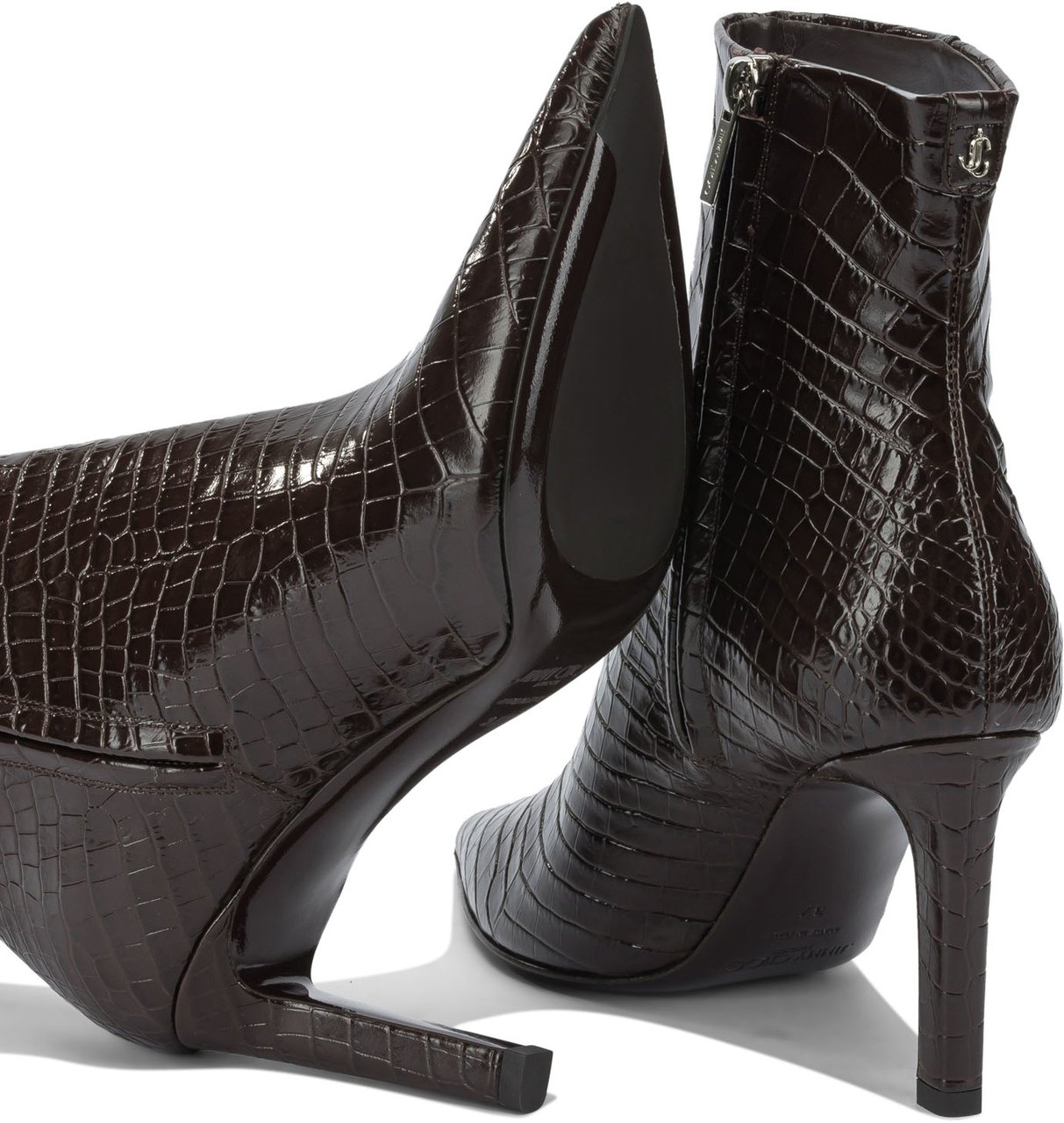 Jimmy Choo "Frankie" zippered ankle boots 85mm Bruin