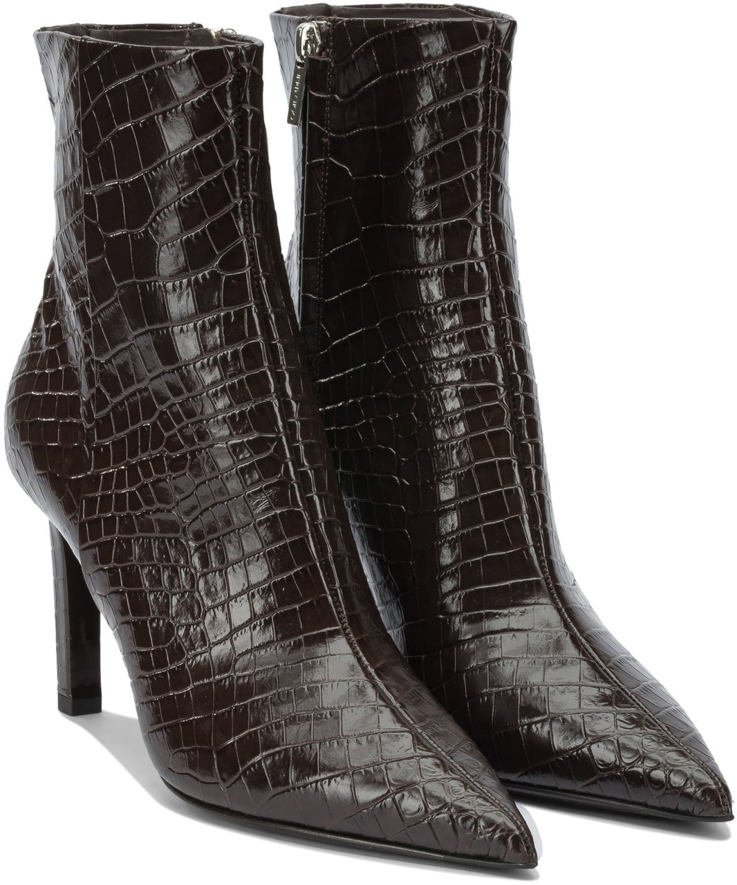Jimmy Choo "Frankie" zippered ankle boots 85mm Bruin