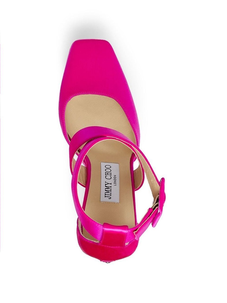 Jimmy Choo Pink Gian 140 Satin Platform Heels Roze