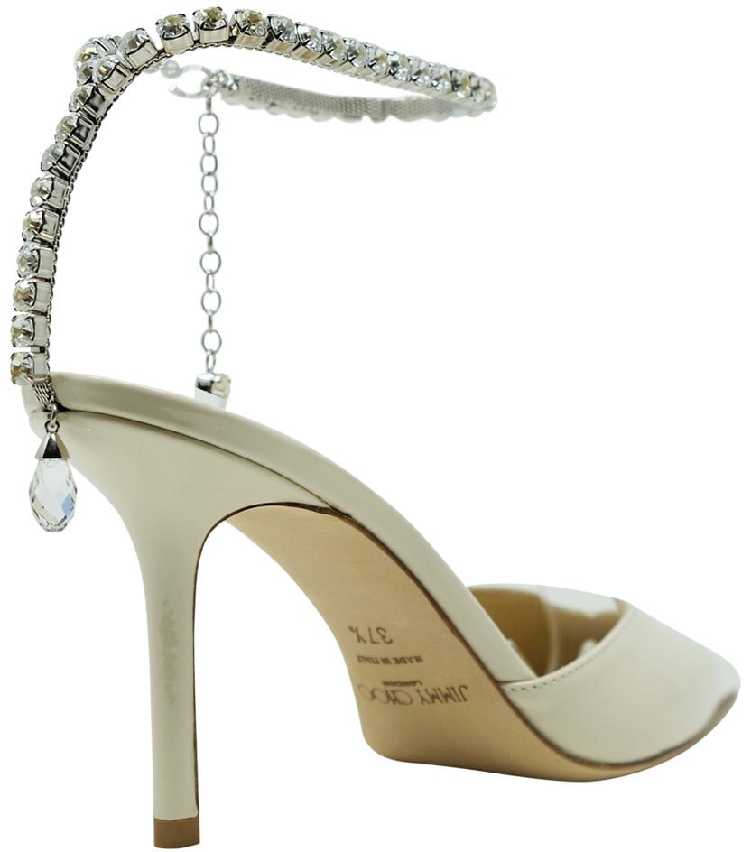 Jimmy Choo JIMMY CHOO J000155420 IVORY PATENT LEATHER SAEDA SLINGBACK Neutraal