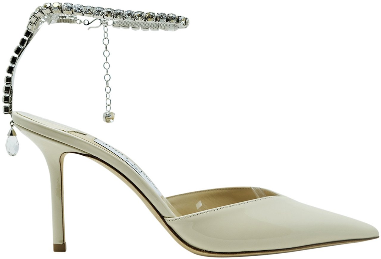 Jimmy Choo JIMMY CHOO J000155420 IVORY PATENT LEATHER SAEDA SLINGBACK Neutraal