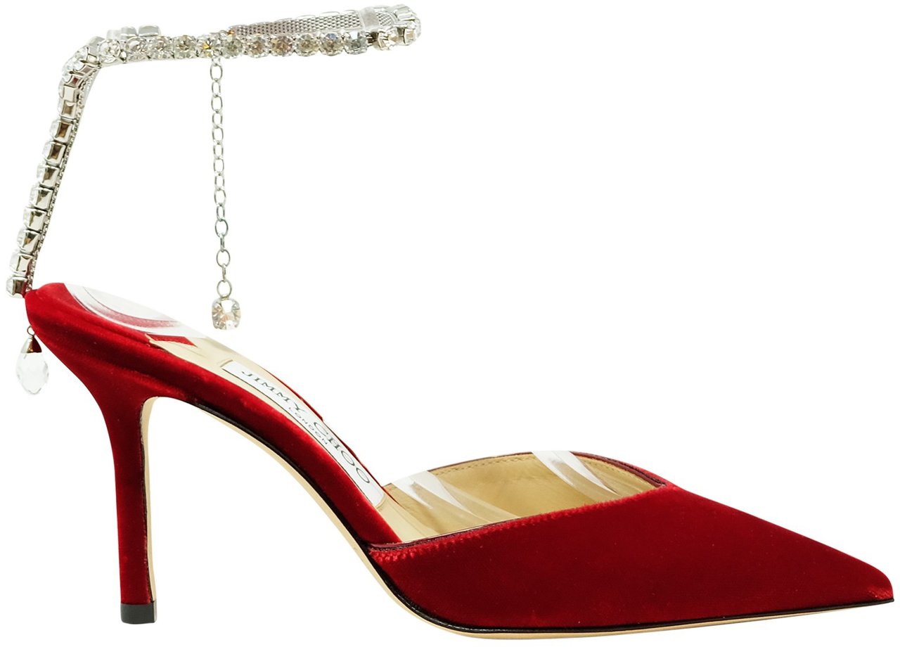 Jimmy Choo JIMMY CHOO J000157058 RED VELVET SAEDA SLINGBACK Rood