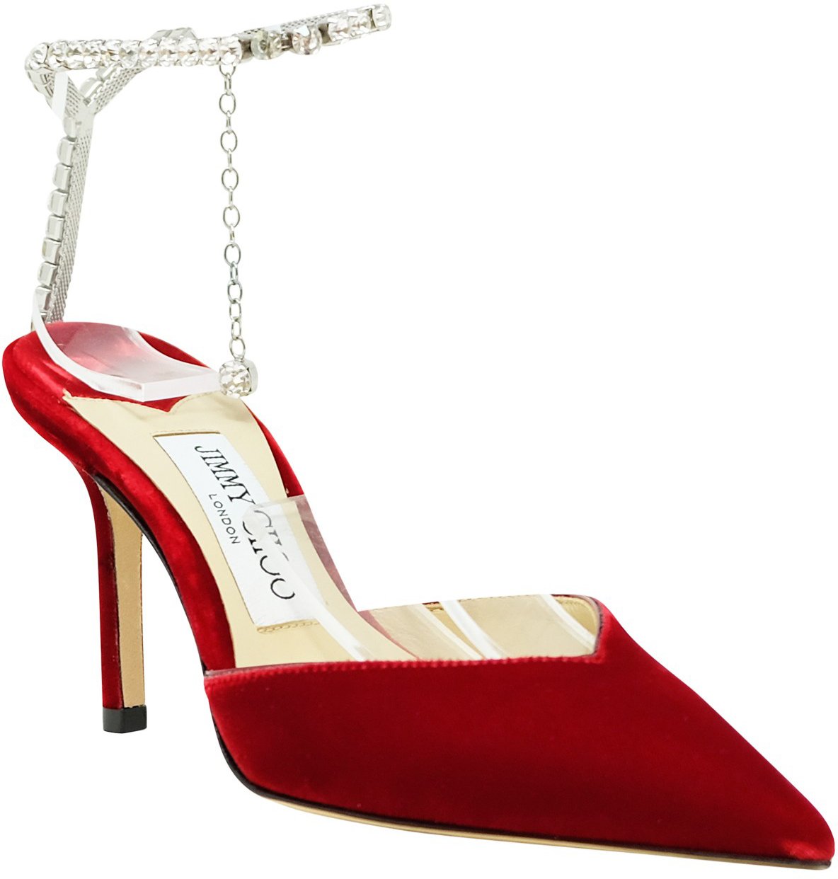 Jimmy Choo JIMMY CHOO J000157058 RED VELVET SAEDA SLINGBACK Rood