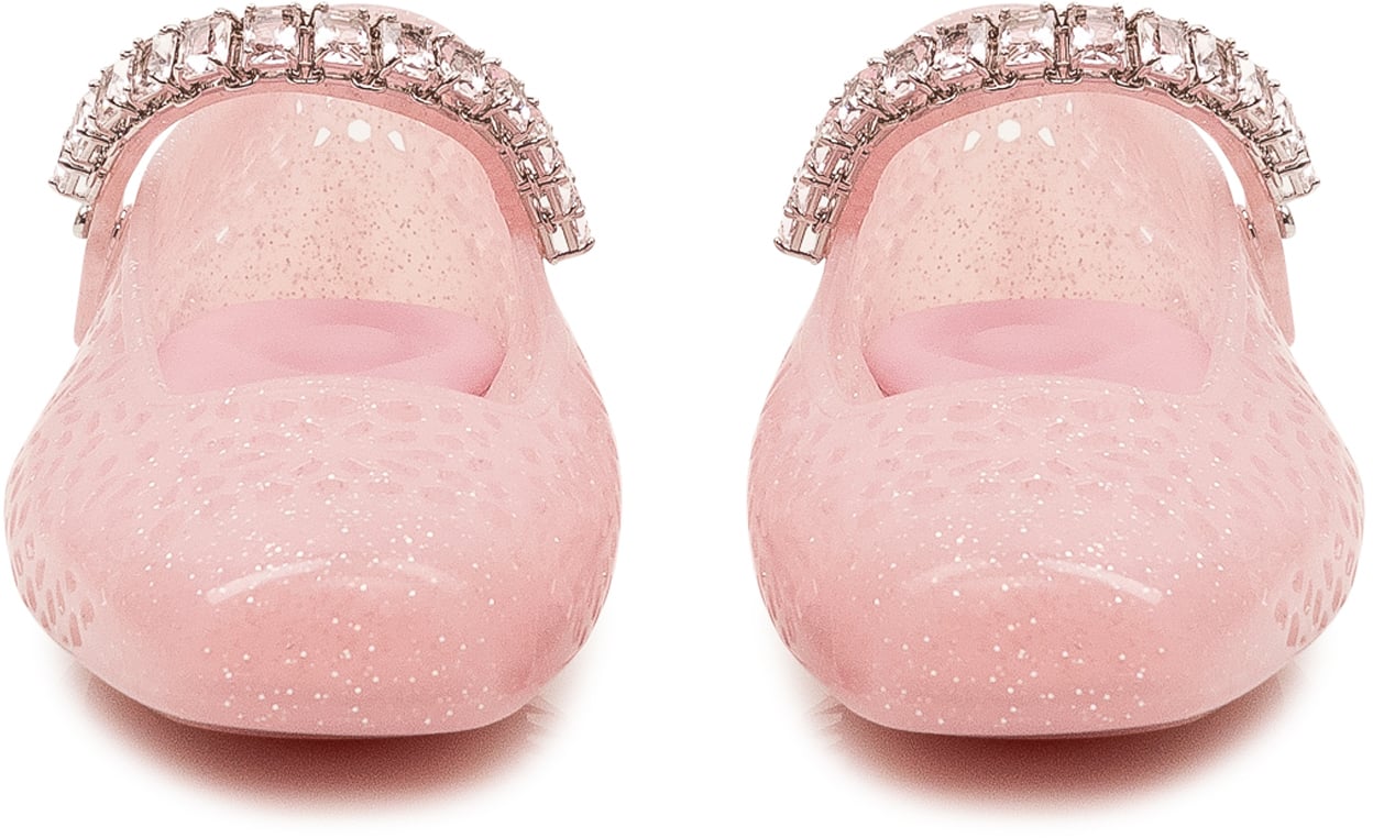Jimmy Choo Ballerina The Jelly Traforata con Cinturino Roze