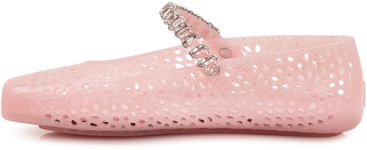 Jimmy Choo Ballerina The Jelly Traforata con Cinturino Roze