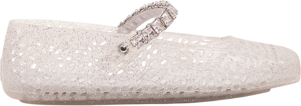 Jimmy Choo Ballerina The Jelly Traforata con Cinturino Wit
