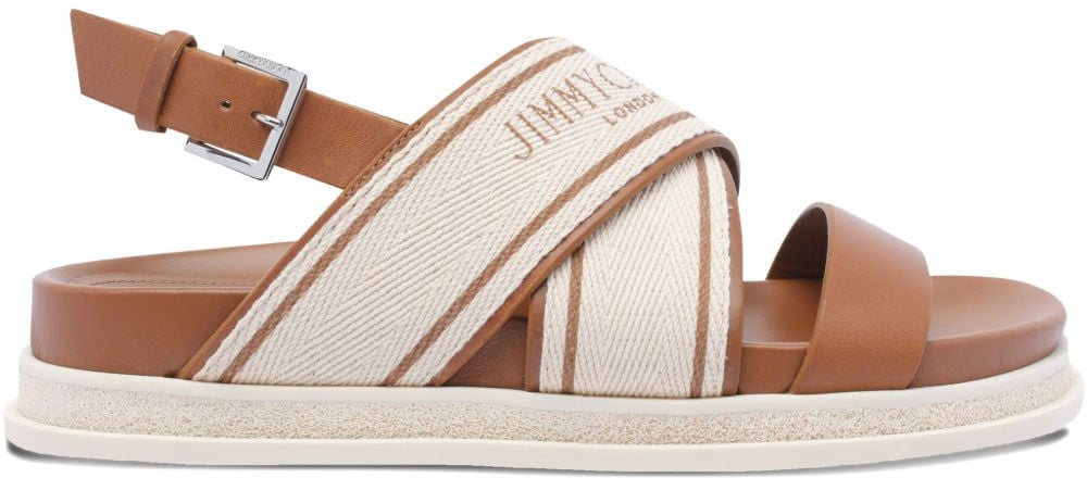Jimmy Choo Sandals Leather Brown Bruin