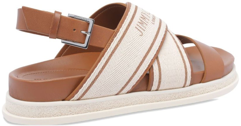 Jimmy Choo Sandals Leather Brown Bruin