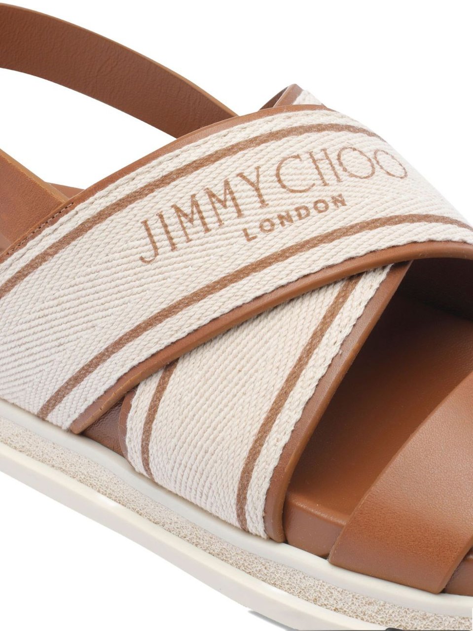 Jimmy Choo Sandals Leather Brown Bruin