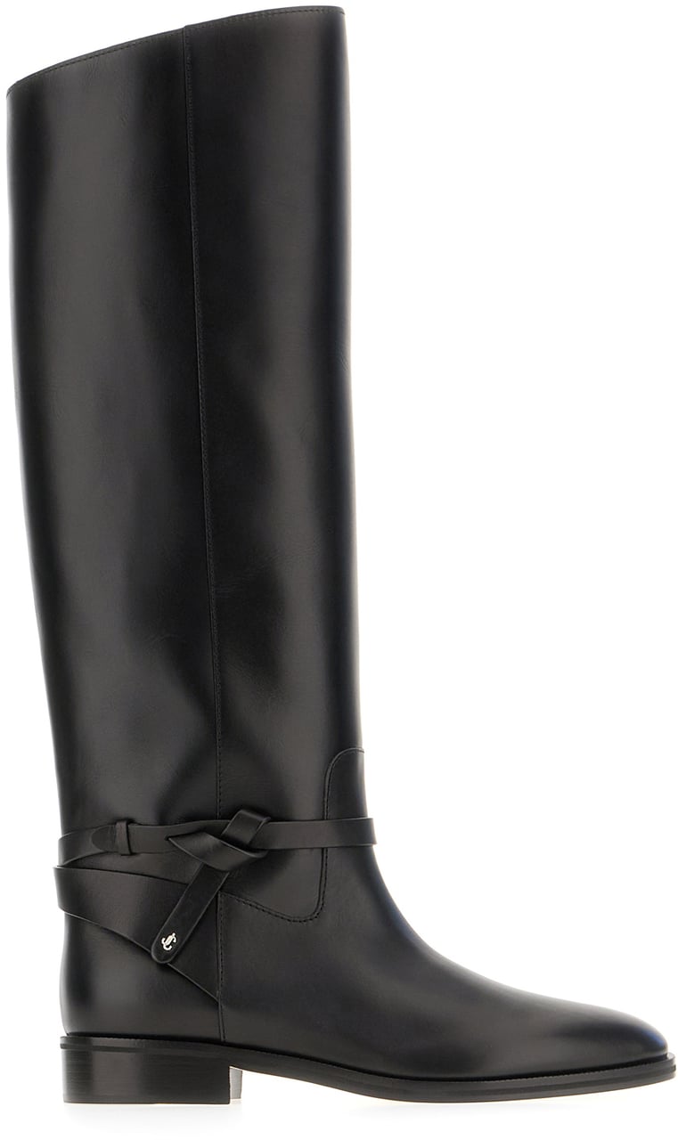 Jimmy Choo Jimmy Choo Black leather Lawton boots Zwart
