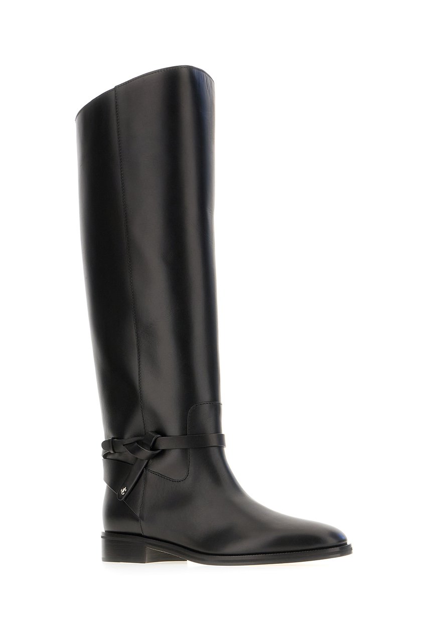 Jimmy Choo Jimmy Choo Black leather Lawton boots Zwart