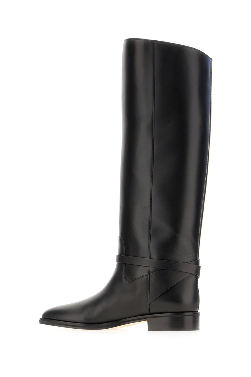 Jimmy Choo Jimmy Choo Black leather Lawton boots Zwart