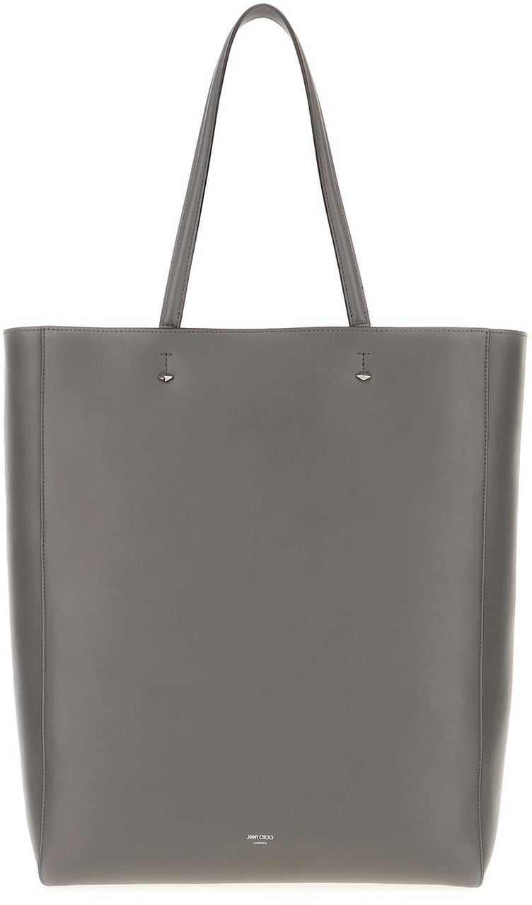 Jimmy Choo Jimmy Choo Dark grey leather large Lenny handbag Grijs