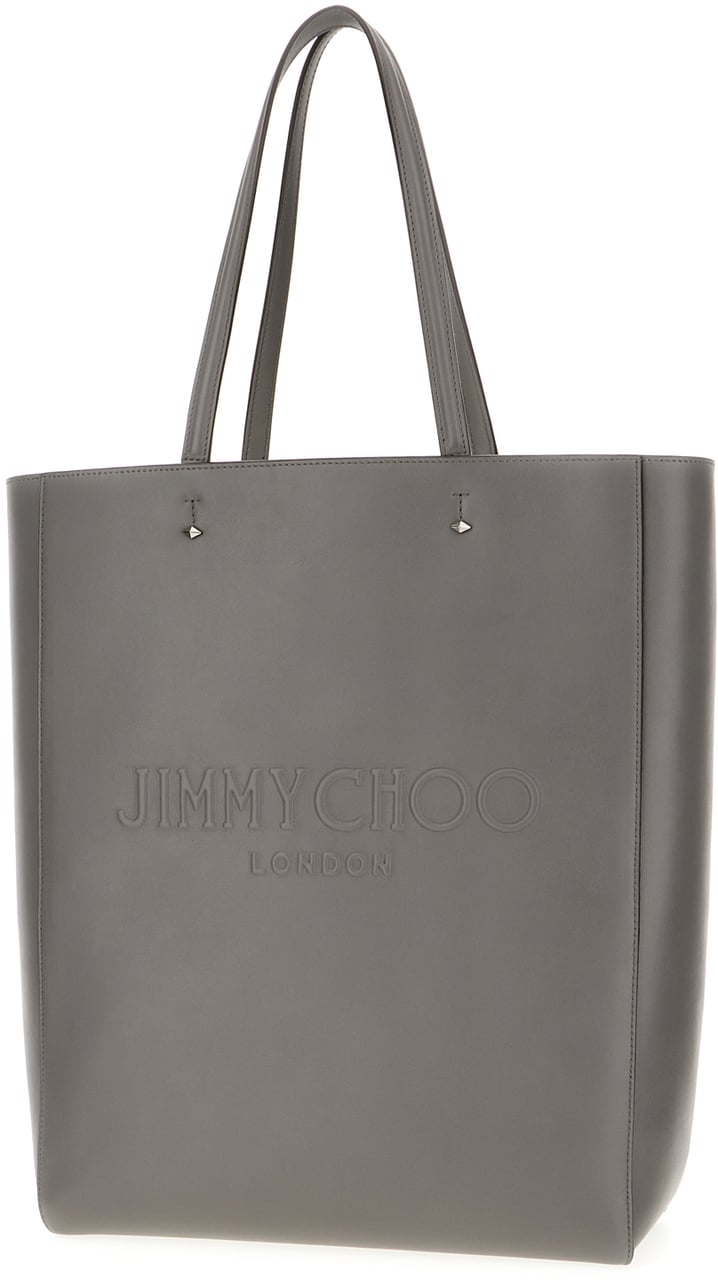 Jimmy Choo Jimmy Choo Dark grey leather large Lenny handbag Grijs