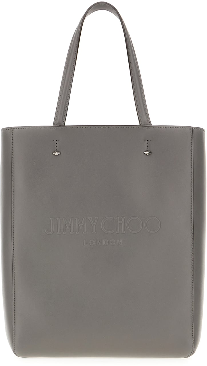 Jimmy Choo Jimmy Choo Dark grey leather medium Lenny handbag Grijs