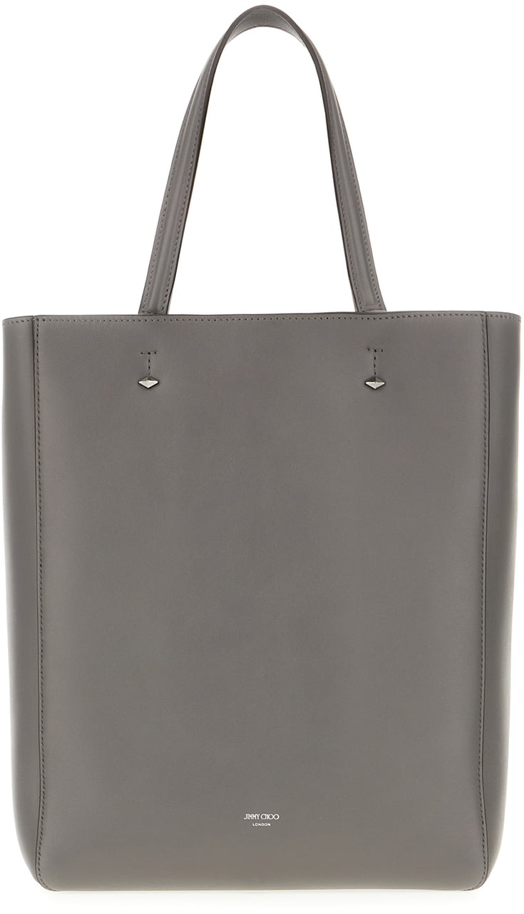 Jimmy Choo Jimmy Choo Dark grey leather medium Lenny handbag Grijs