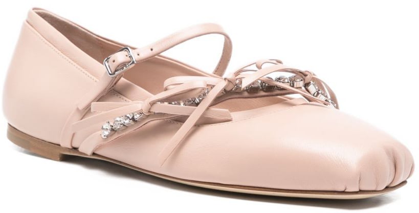 Jimmy Choo Flat Shoes Powder Roze