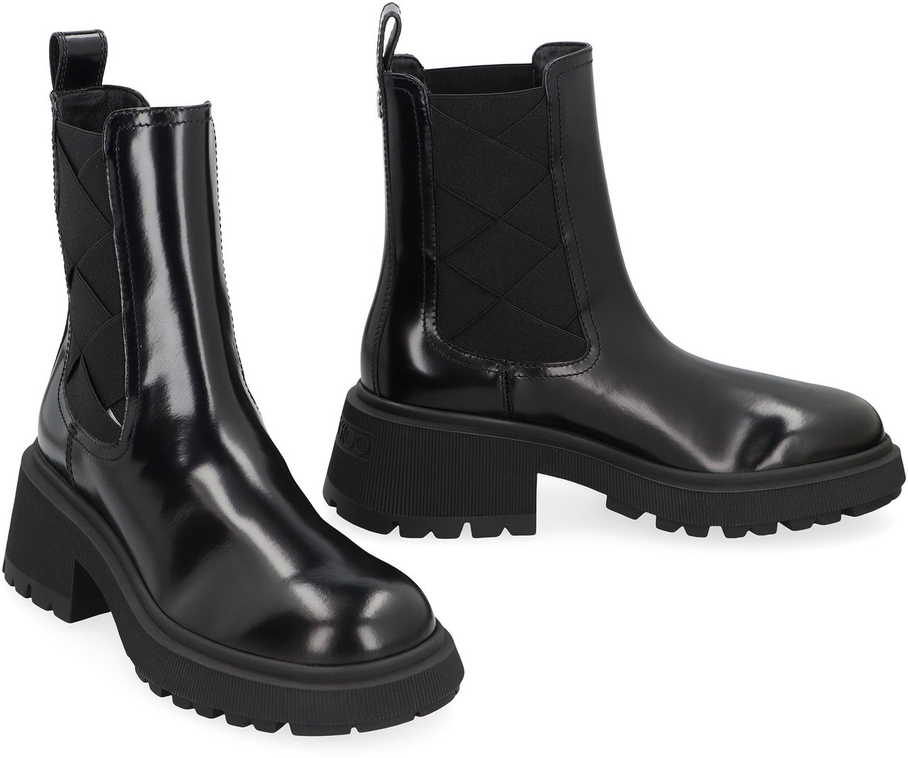 Jimmy Choo Louri ankle boots in leather Zwart