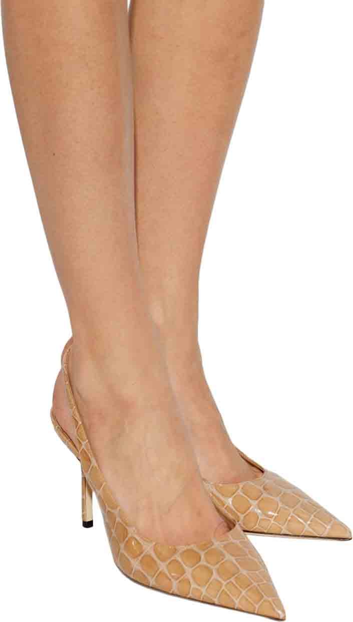 Jimmy Choo With Heel Marrone Beige