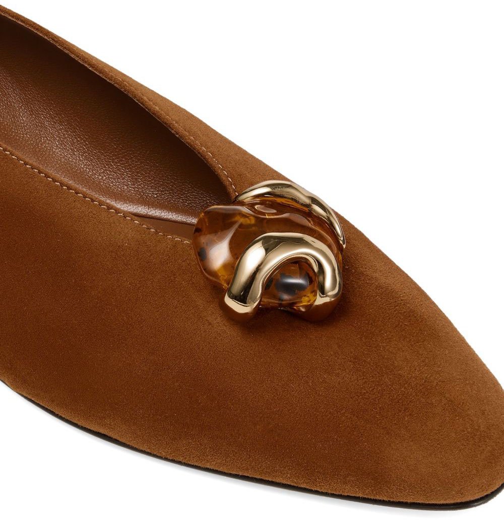 Jimmy Choo Flat Shoes Luggage Bruin