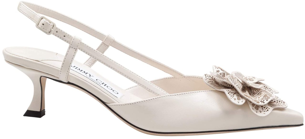 Jimmy Choo Jimmy choo milk color nappa slingback 50 Wit