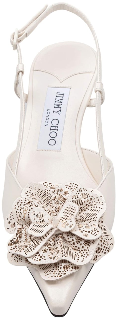 Jimmy Choo Jimmy choo milk color nappa slingback 50 Wit